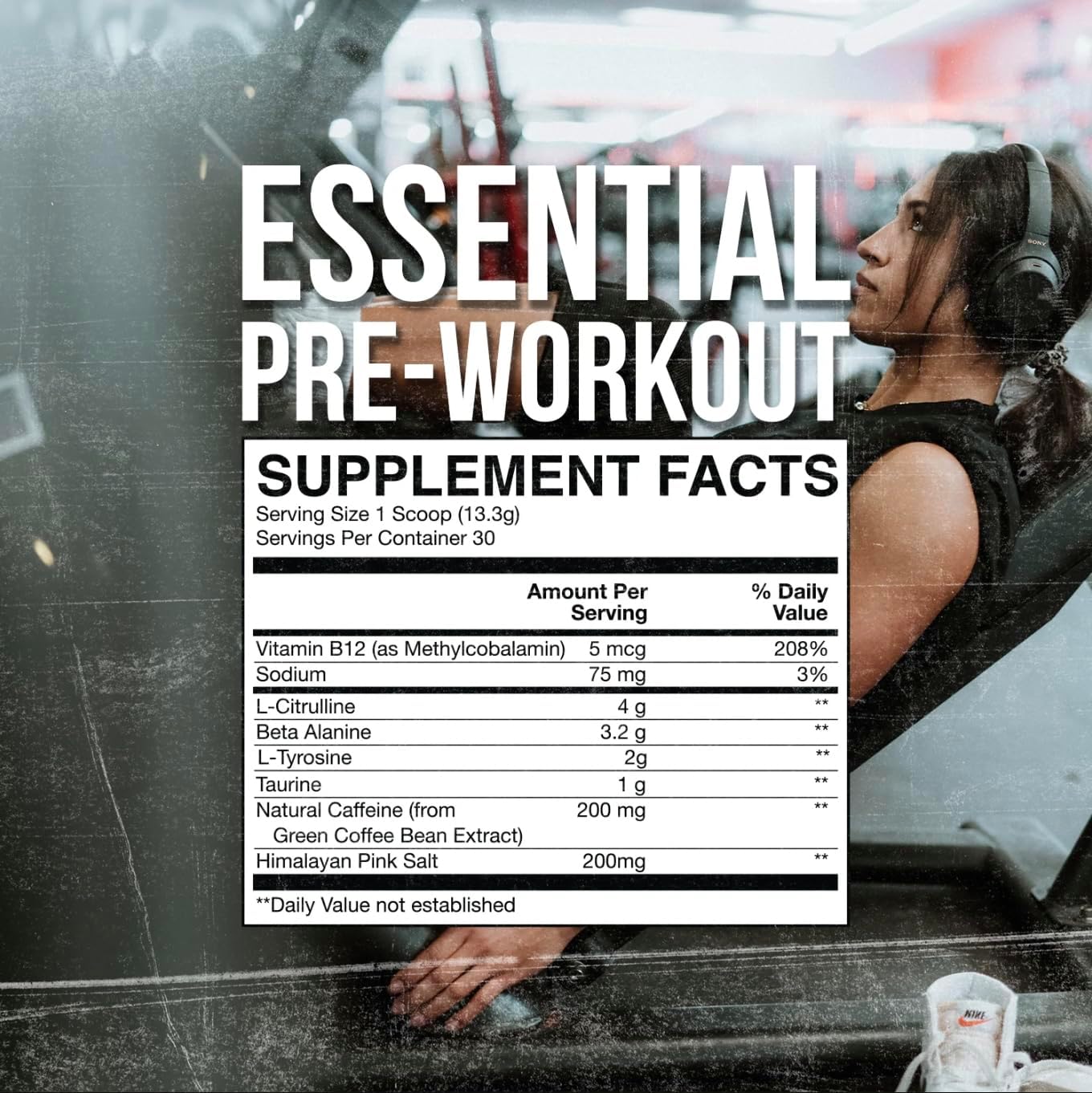 RAW Nutrition – Fórmula esencial para antes del entrenamiento de Chris Bumstead, polvos de nutrición deportiva para preentrenamiento  Bebida para