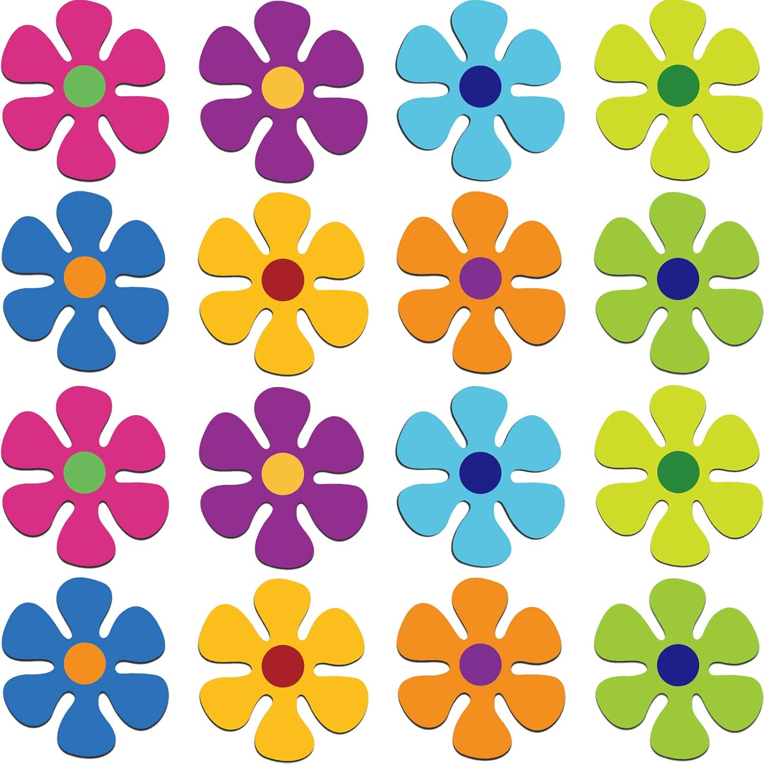 Imán de flores para automóvil, divertidas calcomanías magnéticas para decoración de refrigerador, imanes de los años 60 para automóvil, puerta del