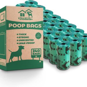 Jondarla Bolsas para excrementos de perro, gruesas y fuertes, bolsas grandes para excrementos de excrementos, repuestos para recogedor de Jondarla Bolsas para excrementos de perro, gruesas y fuertes, bolsas grandes para excrementos de excrementos, repuestos para recogedor de