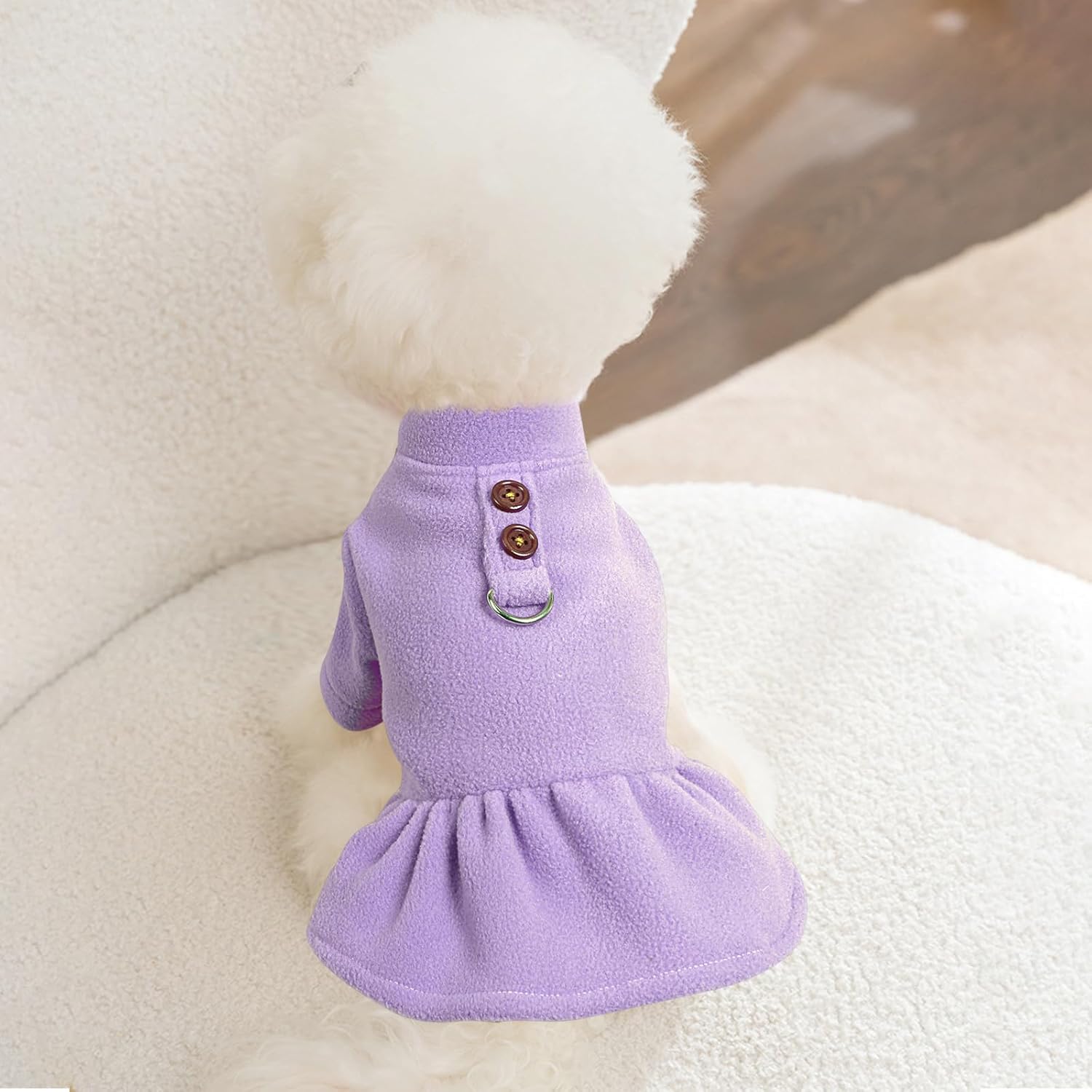 Vestido de perro arnés para perros pequeños, vestidos de Navidad para perros, ropa de forro polar para cachorros, sudaderas para mascotas, abrigos