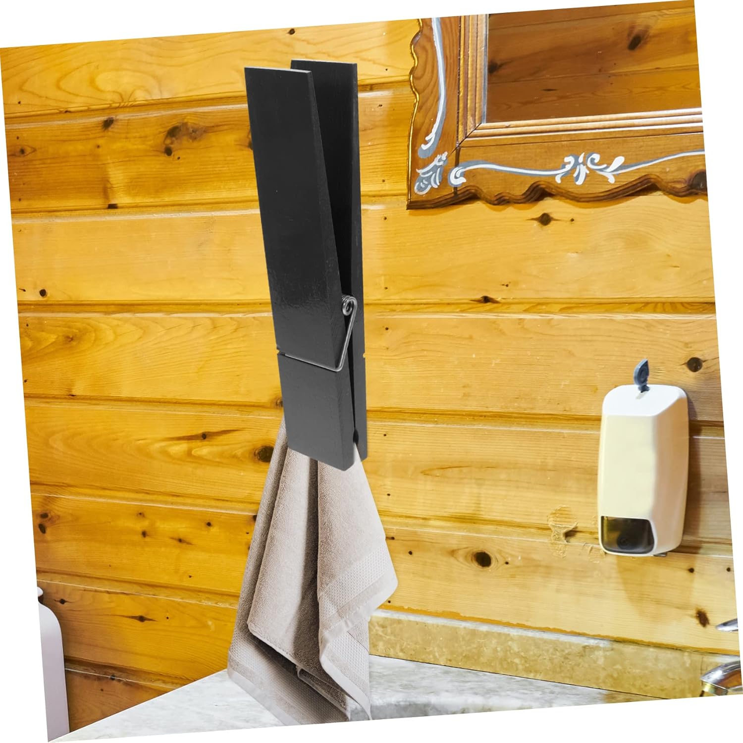 STOBAZA Toallero montado en la pared, estantes de almacenamiento de ropa, toallero, soporte para toallas de baño, soporte para toallas de baño,