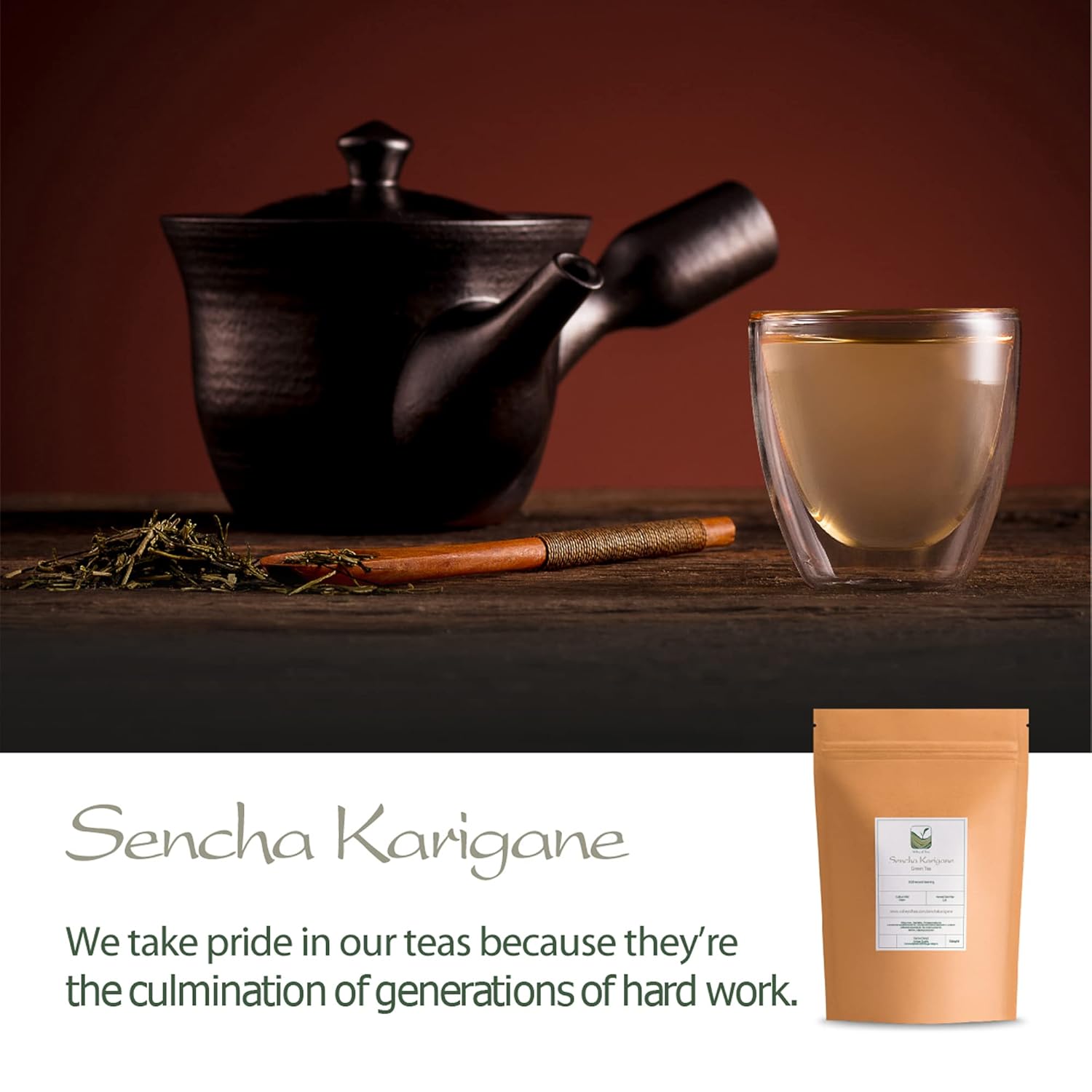 Té verde japonés Kukicha  Té de ramita Karigane de Japón  cuidadosamente mezclado con sencha  grado Karigane  Té Kukicha Sencha Té verde Karigane Té