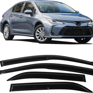 4 viseras de ventana, deflectores de ventilación, protección solar, viento, lluvia, para Corolla 2009-2013 4 viseras de ventana, deflectores de ventilación, protección solar, viento, lluvia, para Corolla 2009-2013