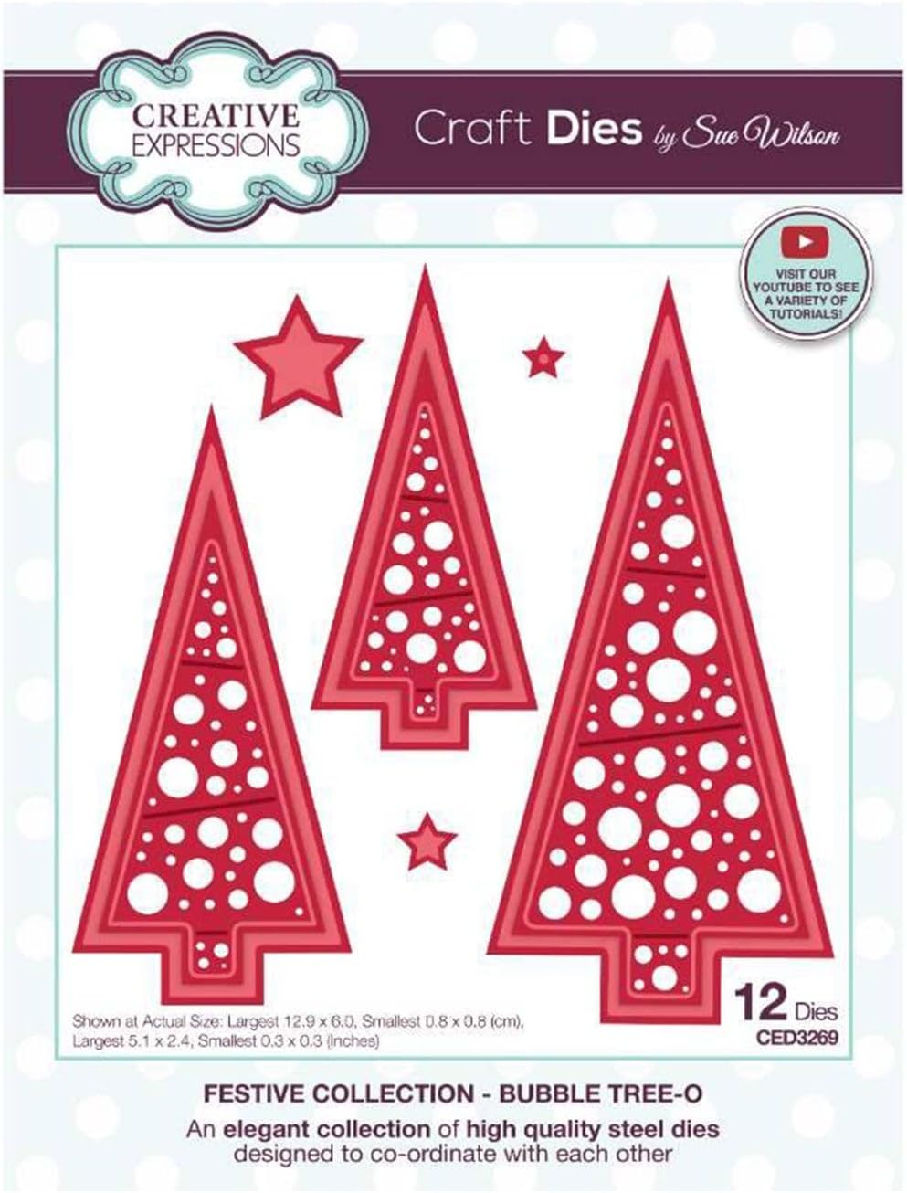 Sue Wilson Craft Die-Bubble Tree-O, marrón, Tamaño 5.1 x 2.4 in