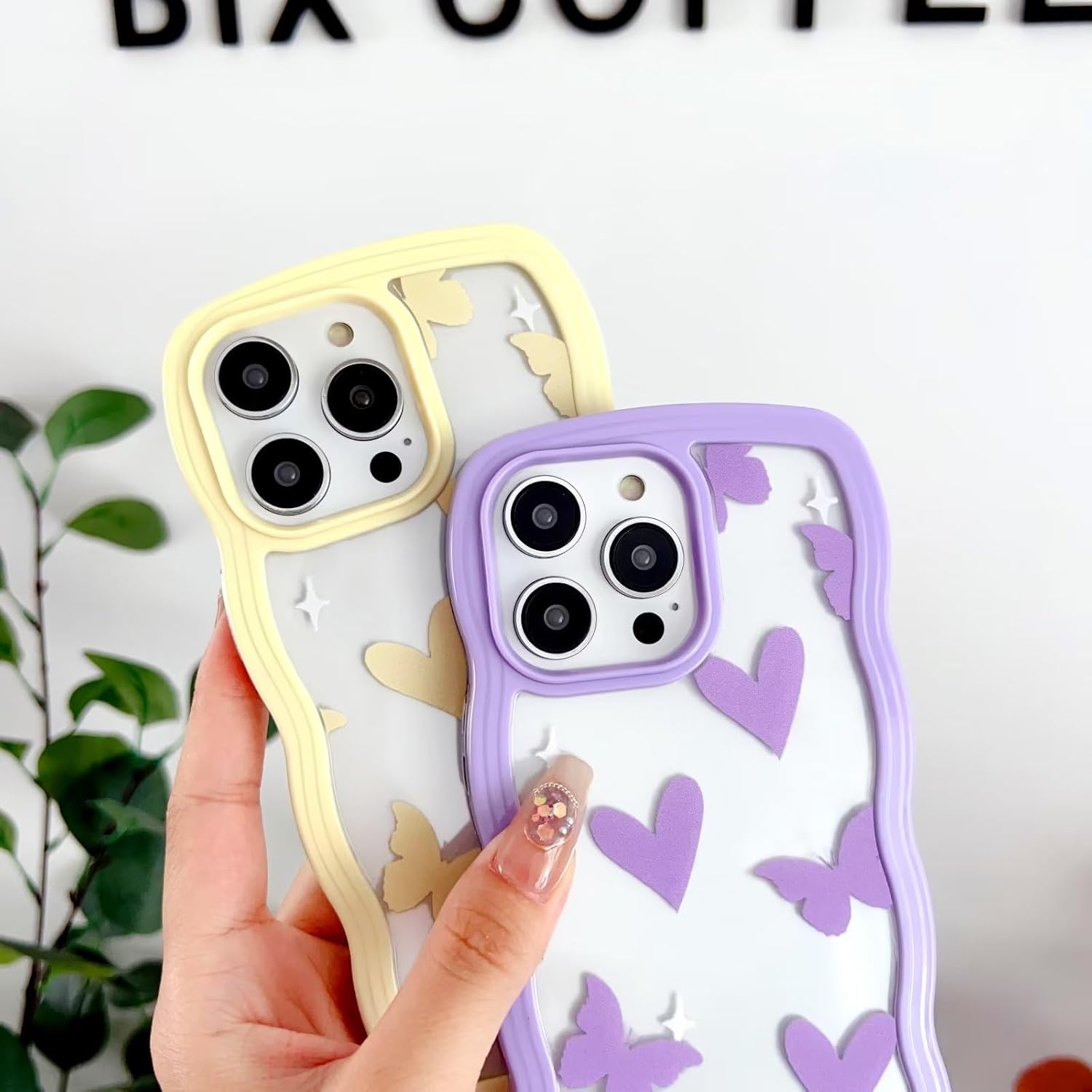 Tzomsze Fundas para iPhone 11 Pro Max con forma de marco rizado y bonito patrón estético, funda delgada y suave de TPU a prueba de golpes para