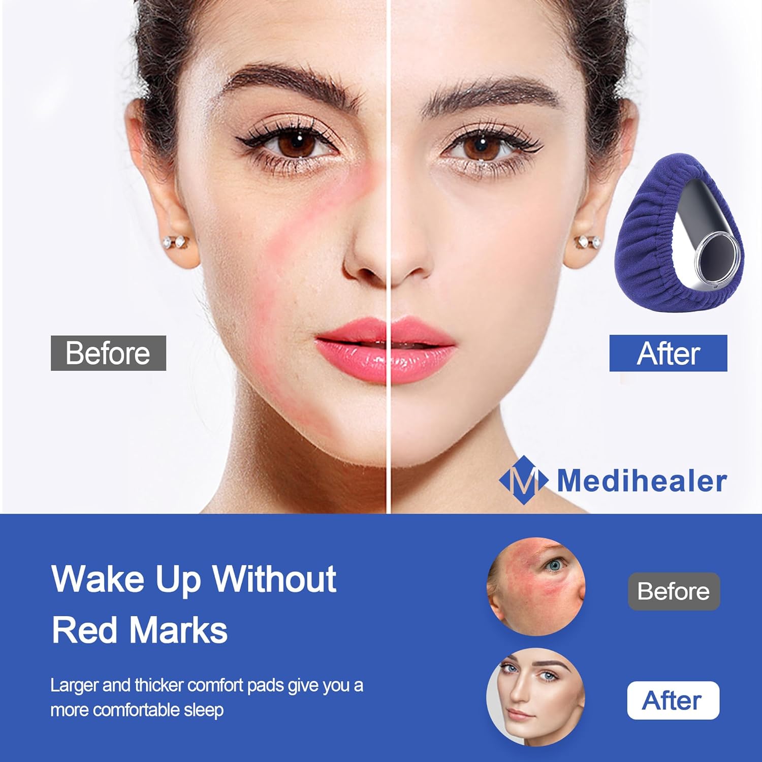 Medihealer Forros de máscara CPAP (M), cubiertas suaves y reutilizables compatibles con AirFit y AirTouch F20 F10 para reducir la marca roja, no