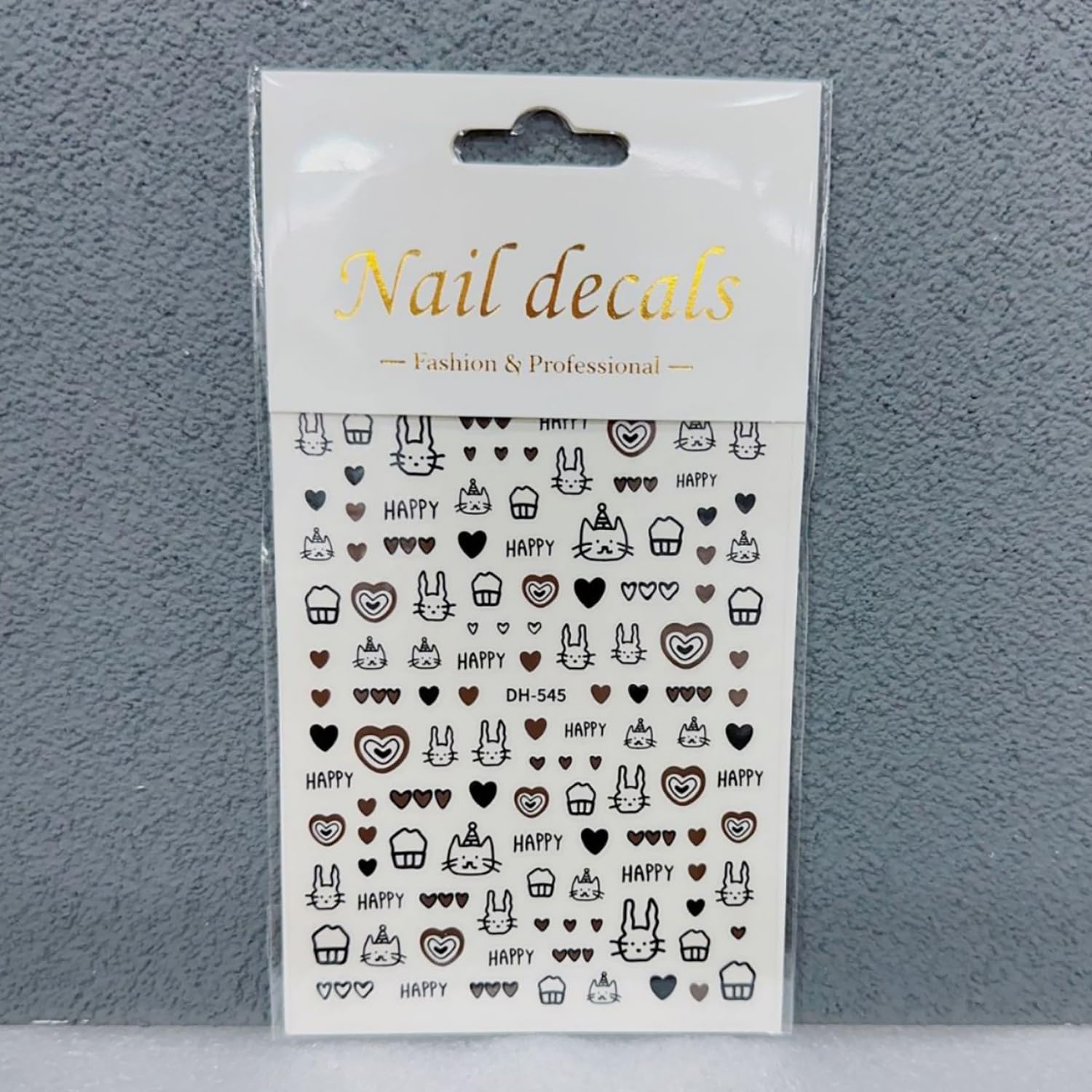 6 hojas de calcomanías de uñas de dibujos animados para niños, calcomanías autoadhesivas 3D para arte de uñas, calcomanías acrílicas para mujeres,