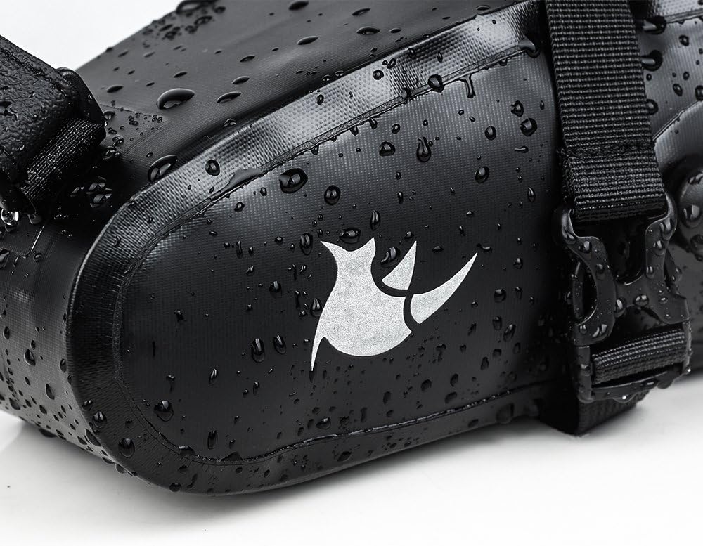 Rhinowalk Sillín de bicicleta, bolsa impermeable para bicicleta debajo del asiento, bolsa de asiento de bicicleta de montaña resistente a la lluvia