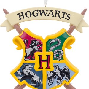 Hallmark Adorno navideño con escudo de Hogwarts de Harry Potter Hallmark Adorno navideño con escudo de Hogwarts de Harry Potter