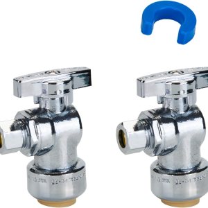 SUNGATOR Paquete de 2 válvulas de parada angular, válvula de cierre de agua angular de 12 x 14 de pulgada, válvula de agua de inodoro, 14 de vuelta, SUNGATOR Paquete de 2 válvulas de parada angular, válvula de cierre de agua angular de 12 x 14 de pulgada, válvula de agua de inodoro, 14 de vuelta,