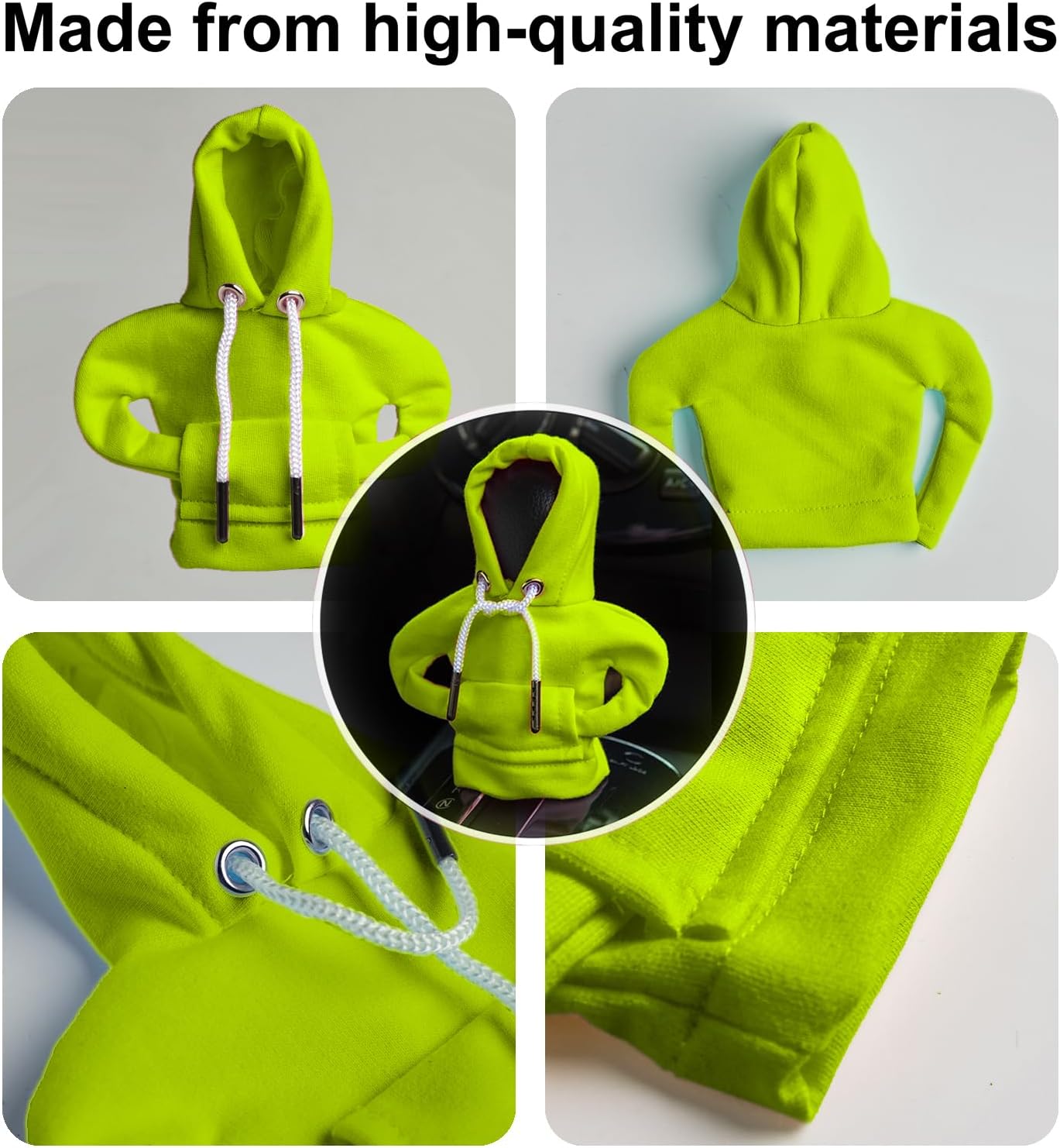 ECDREAM Sudadera con capucha para palanca de cambios de automóvil, 2 unidades, sudadera con capucha divertida para cambio de marchas, accesorios