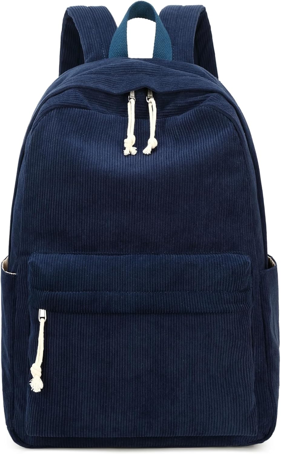 Bluboon Mochila para niña y mujer, mochila escolar para computadora portátil, mochila de viaje, mochila floral, Pana Azul, Mochila de pana