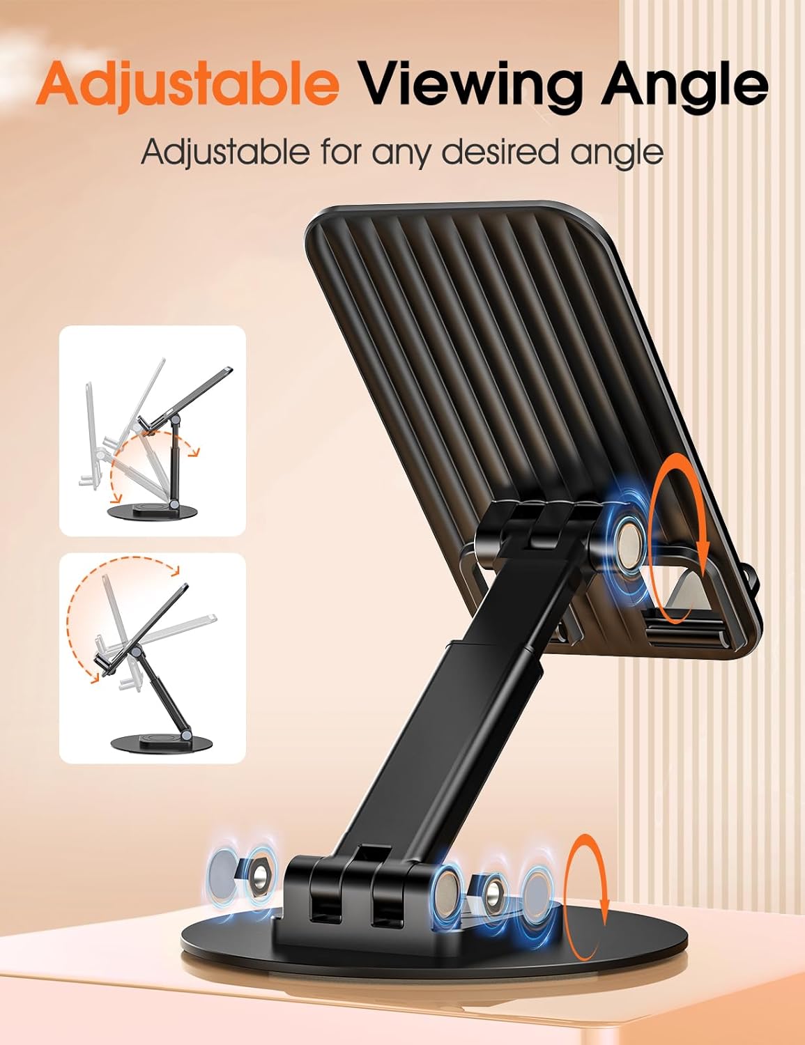 Ulanzi – Soporte giratorio para teléfono celular, soporte para teléfono móvil plegable ajustable en altura ajustable compatible con iPhone 15141312