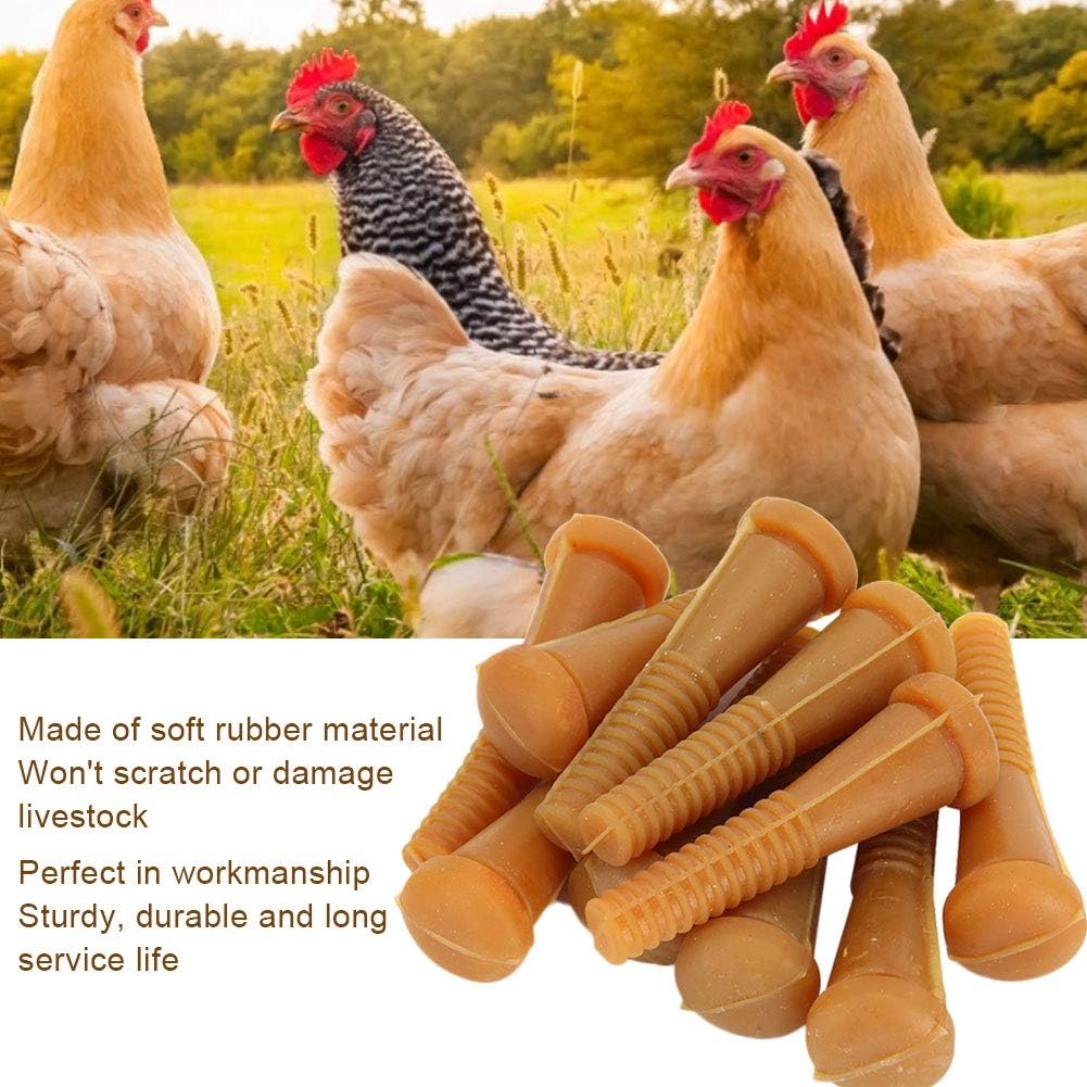 GLOGLOW Dedos de desplumado, 10 unidades de goma para pollo, dedos de aves de corral, plumas, palillos de desplumado para pato, codorniz, ganso,