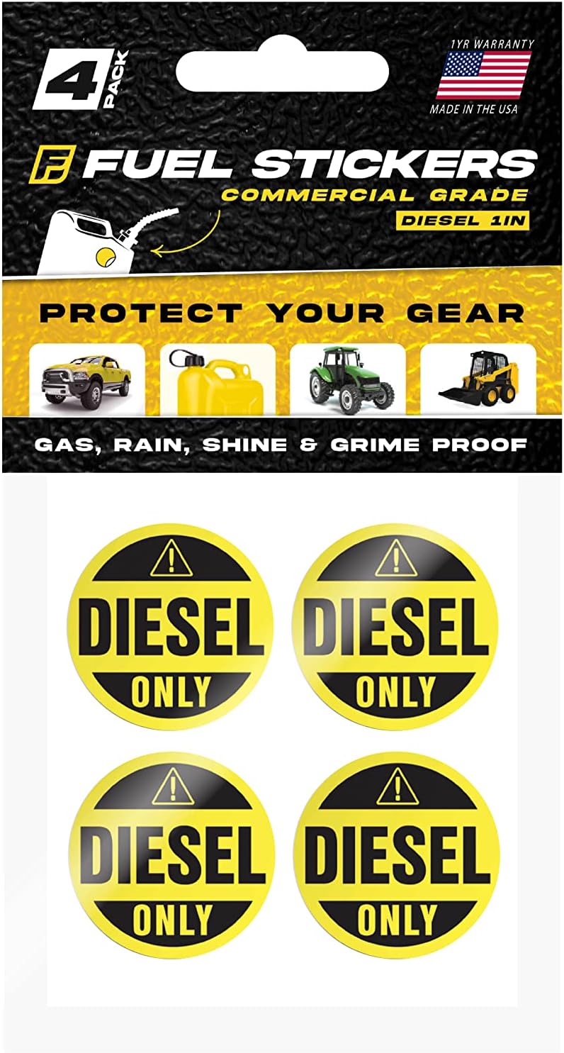 Fuel Stickers – Adhesivo diésel para equipos de energía al aire libre, a prueba de clima, ultra duraderas, multiusos, etiquetas de combustible de 1