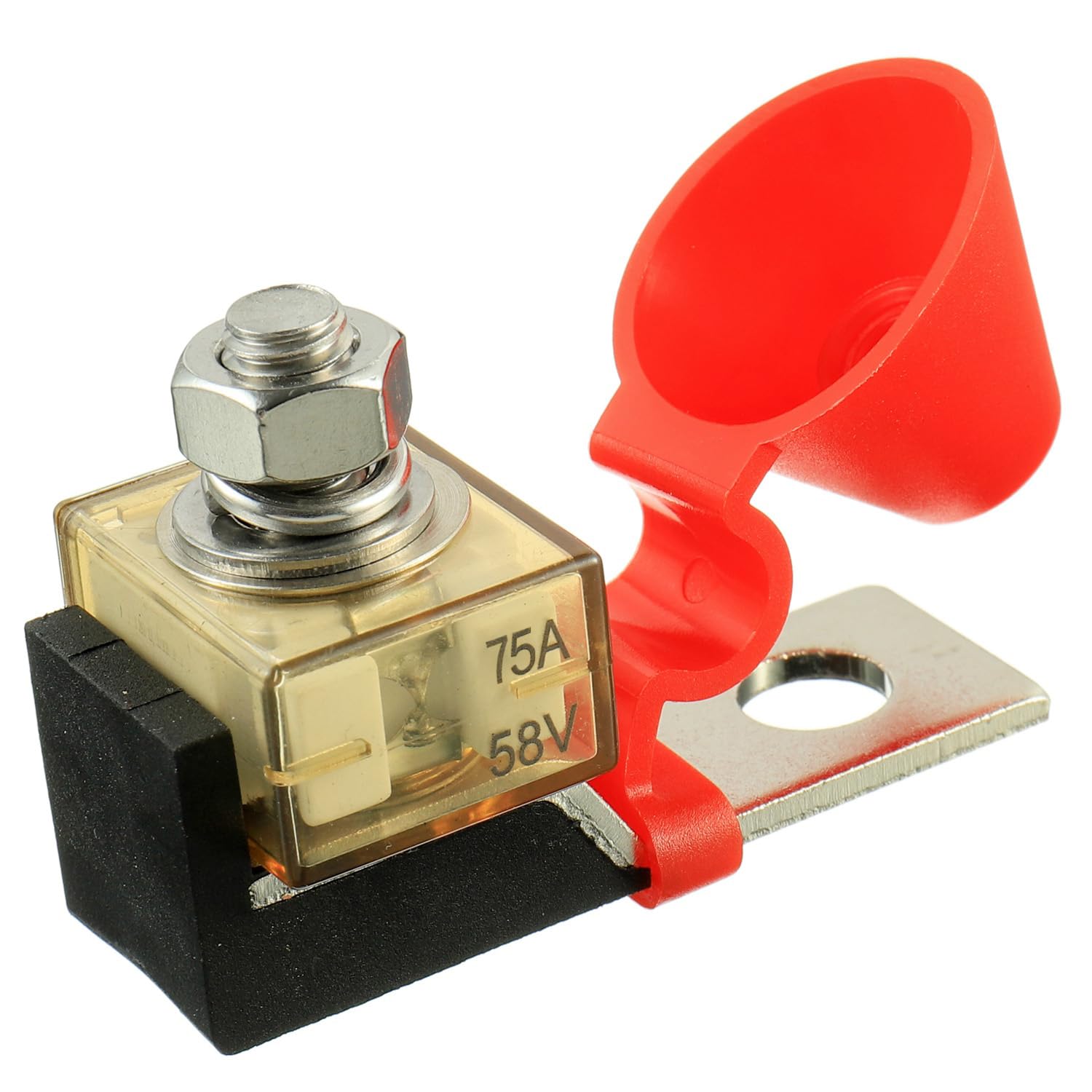 MRBF – Soporte de fusibles para bloque de terminales, solo perno prisionero de 516 pulgadas (M8), fusible de batería compacto 75A