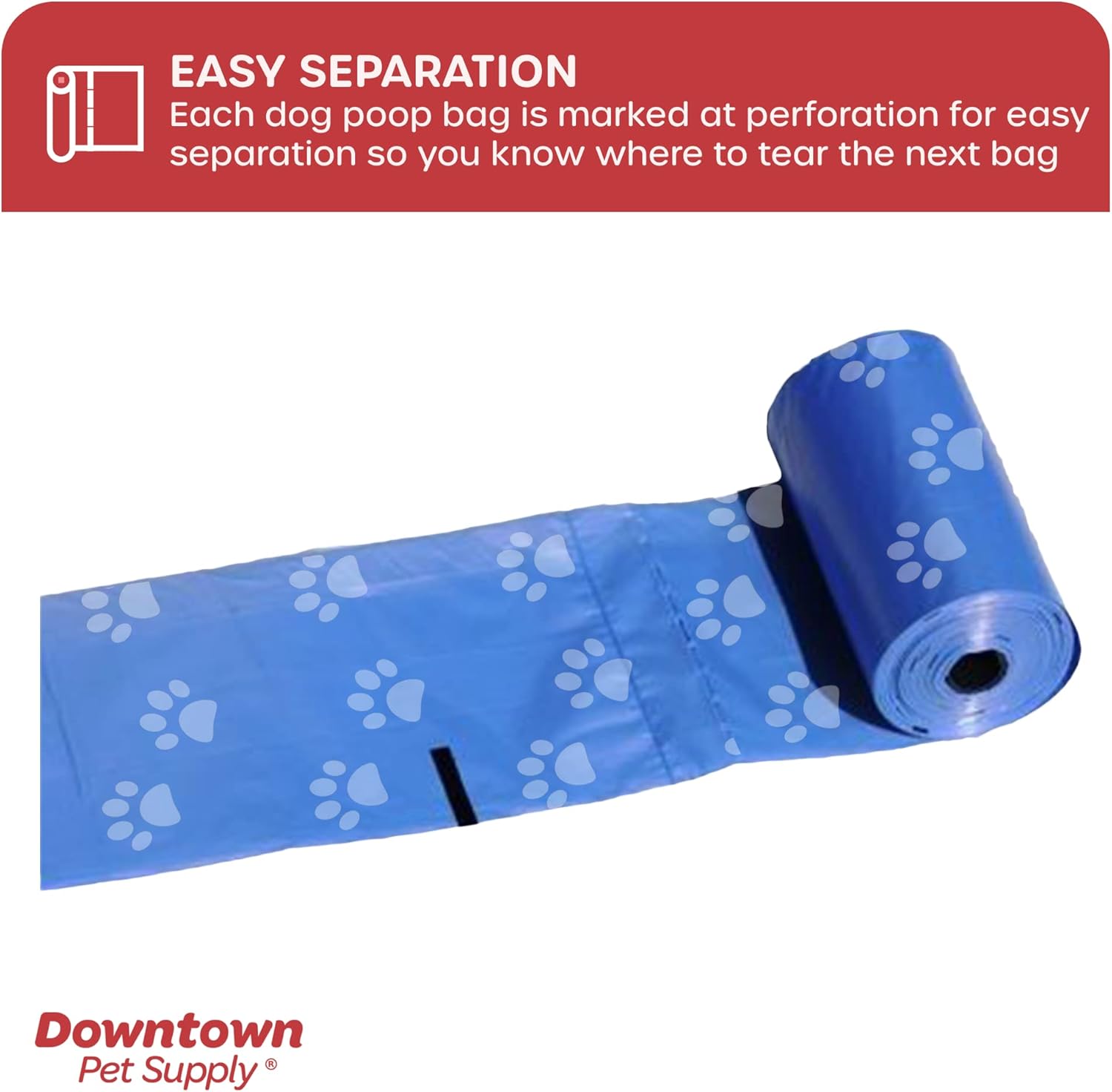 Downtown Pet Supply – Bolsas grandes para excrementos de perro con 2 clips para correa de perro y dispensadores de bolsas de excremento – Bolsas de