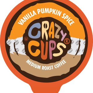 Crazy Cups Cápsulas de café saborizadas, café de especias de vainilla y calabaza, café de una sola porción para máquinas Keurig K Cup, café caliente Crazy Cups Cápsulas de café saborizadas, café de especias de vainilla y calabaza, café de una sola porción para máquinas Keurig K Cup, café caliente