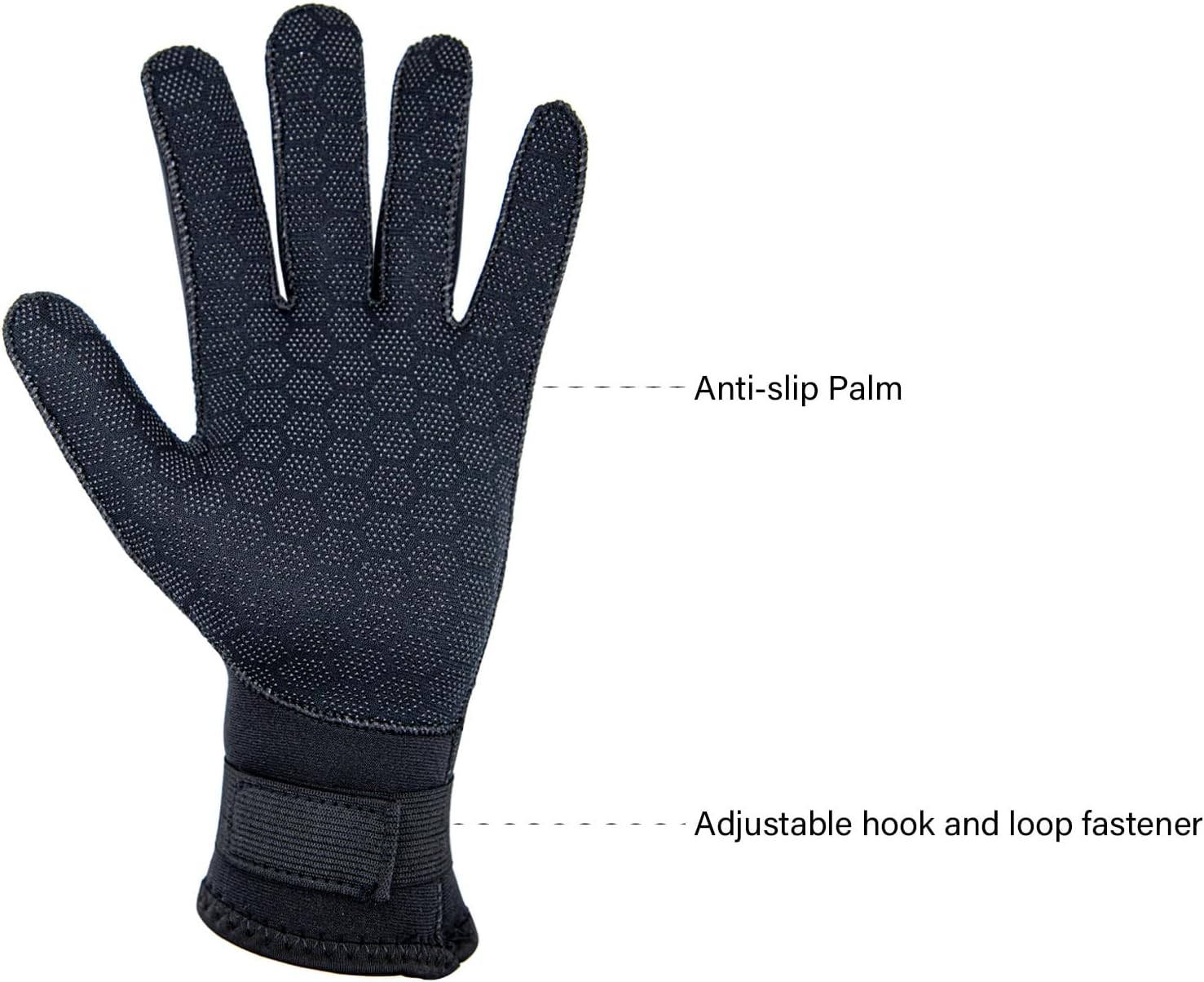 Premium Neoprene Gloves 3mm 5mm Men Women, Diving Wetsuit Gloves Keep Warm in Cold Water Swimming Gloves, NOT Waterproof