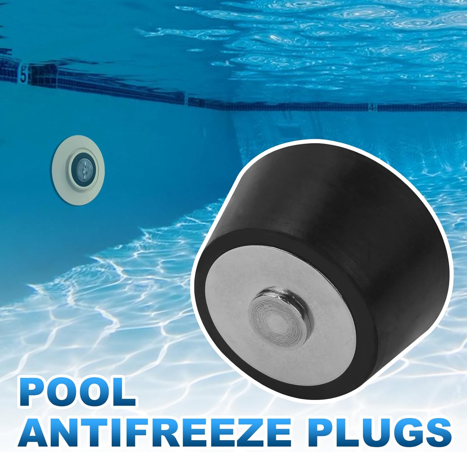 Enchufe de invierno para piscina, tapones de expansión de invierno de 2 pulgadas con tornillo SS, pernos de acero inoxidable, goma resistente,