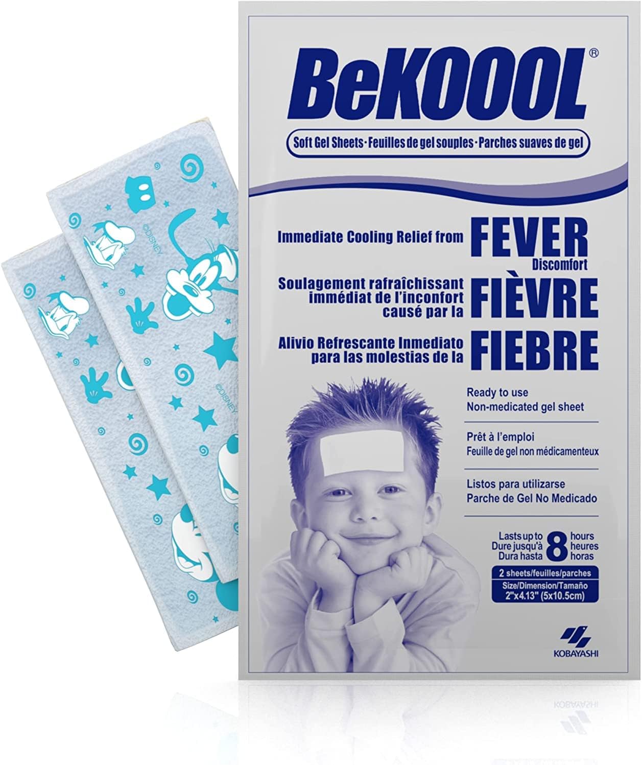 Be Koool – Hojas de gel para niños (4 unidades, 6 unidades)
