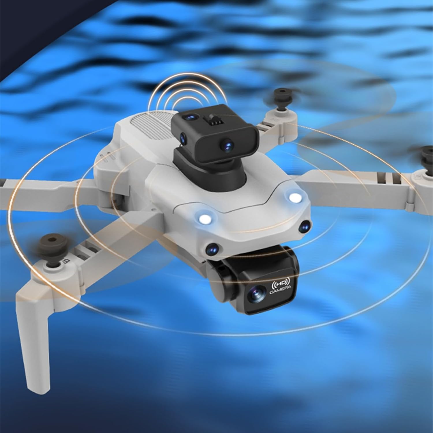 2023 nuevo dron WiFi FPV con cámara dual 1080P HD modo de retención de altitud plegable RC Drone Quadcopter Circle Fly, ruta volar, retención de