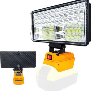 Luz de trabajo LED inalámbrica para batería Dewalt de 20 V, linterna de 90 W 5400 LM, luz de inundación LED de 8 pulgadas, luz de batería con 2 Luz de trabajo LED inalámbrica para batería Dewalt de 20 V, linterna de 90 W 5400 LM, luz de inundación LED de 8 pulgadas, luz de batería con 2