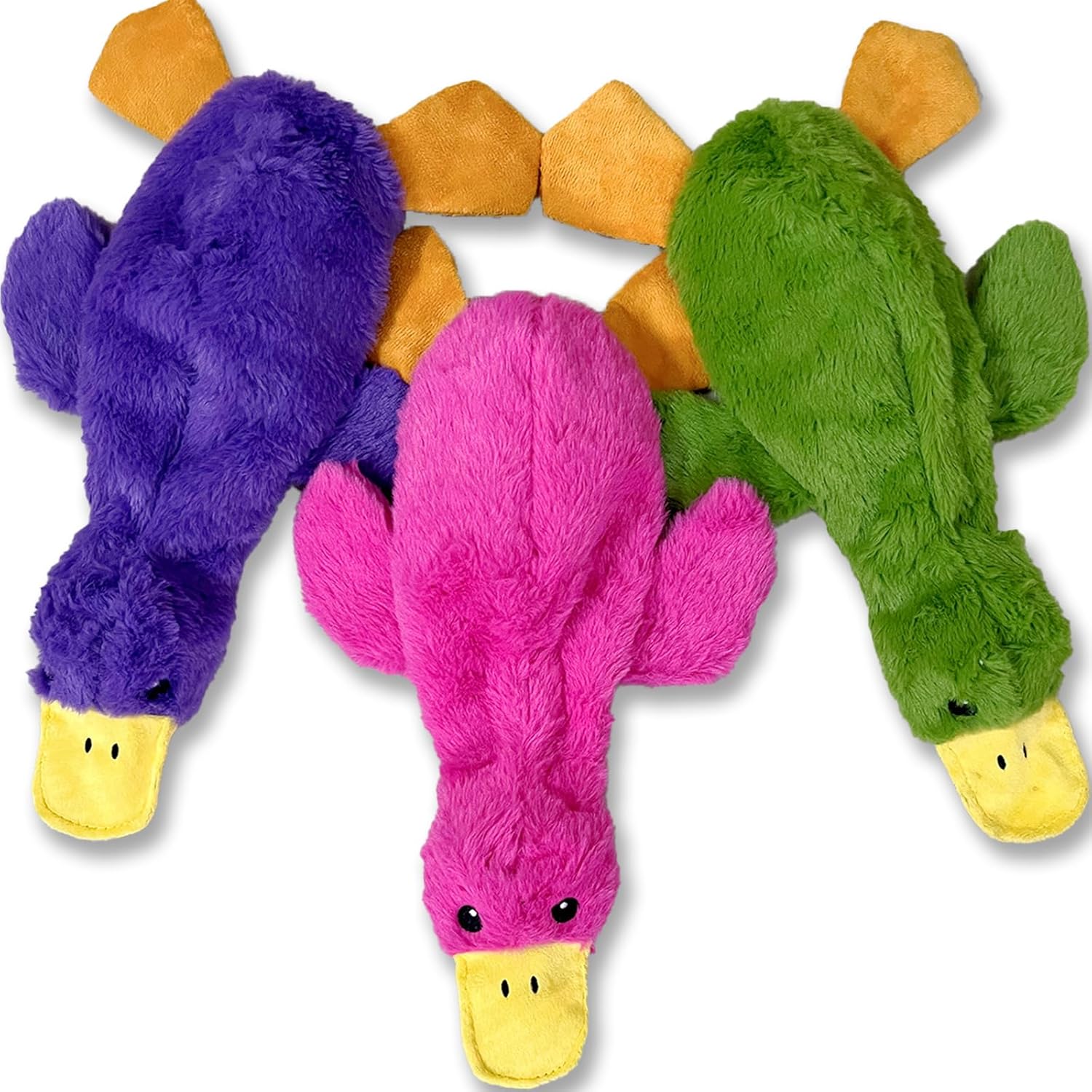 AIMETING Juguetes para perros sin relleno, paquete de 3, juguetes chirriantes para perros grandes, juguetes de peluche para masticadores agresivos,