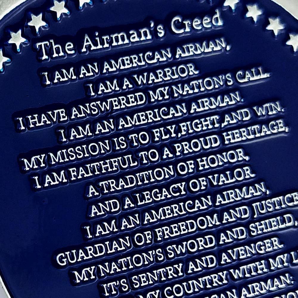 Moneda de desafío militar de la Fuerza Aérea de los Estados Unidos Airman’s Creed, regalo coleccionable para veteranos