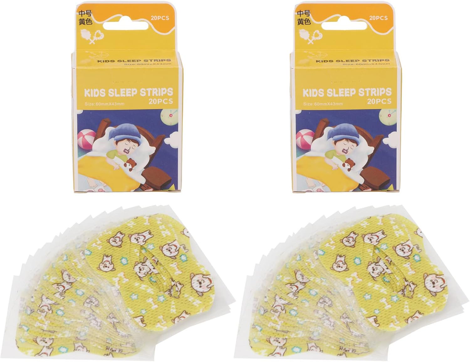 40 unidades de cinta para dormir para niños, calcomanías de corrección bucal para niños, evita ronquidos para dormir, respiración suave reduce los