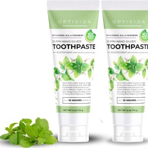 Optivida – Pasta de dientes coloidal de coral plateado  Pasta de dientes de calcio, xilitol y menta 20 ppm Nano Silver – Encías saludables – Sin Optivida – Pasta de dientes coloidal de coral plateado  Pasta de dientes de calcio, xilitol y menta 20 ppm Nano Silver – Encías saludables – Sin