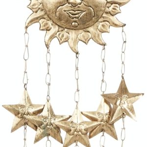 Deco 79 Carillón de viento de metal para interiores y exteriores con cuentas de vidrio y campanas de cono, 14 x 1 x 35 pulgadas, dorado Deco 79 Carillón de viento de metal para interiores y exteriores con cuentas de vidrio y campanas de cono, 14 x 1 x 35 pulgadas, dorado