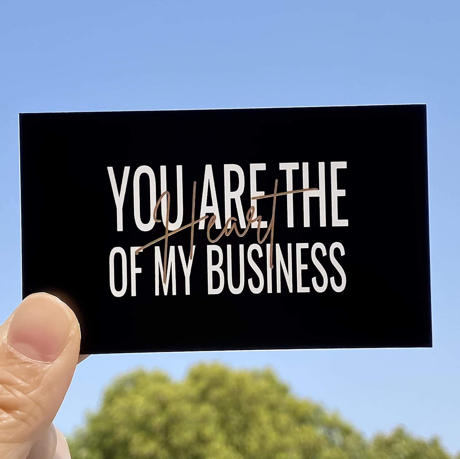 RXBC2011 Tarjetas de agradecimiento con texto en inglés “You are the Heart of my Business”, para negocios en línea, paquete de 100 (100 tarjetas,