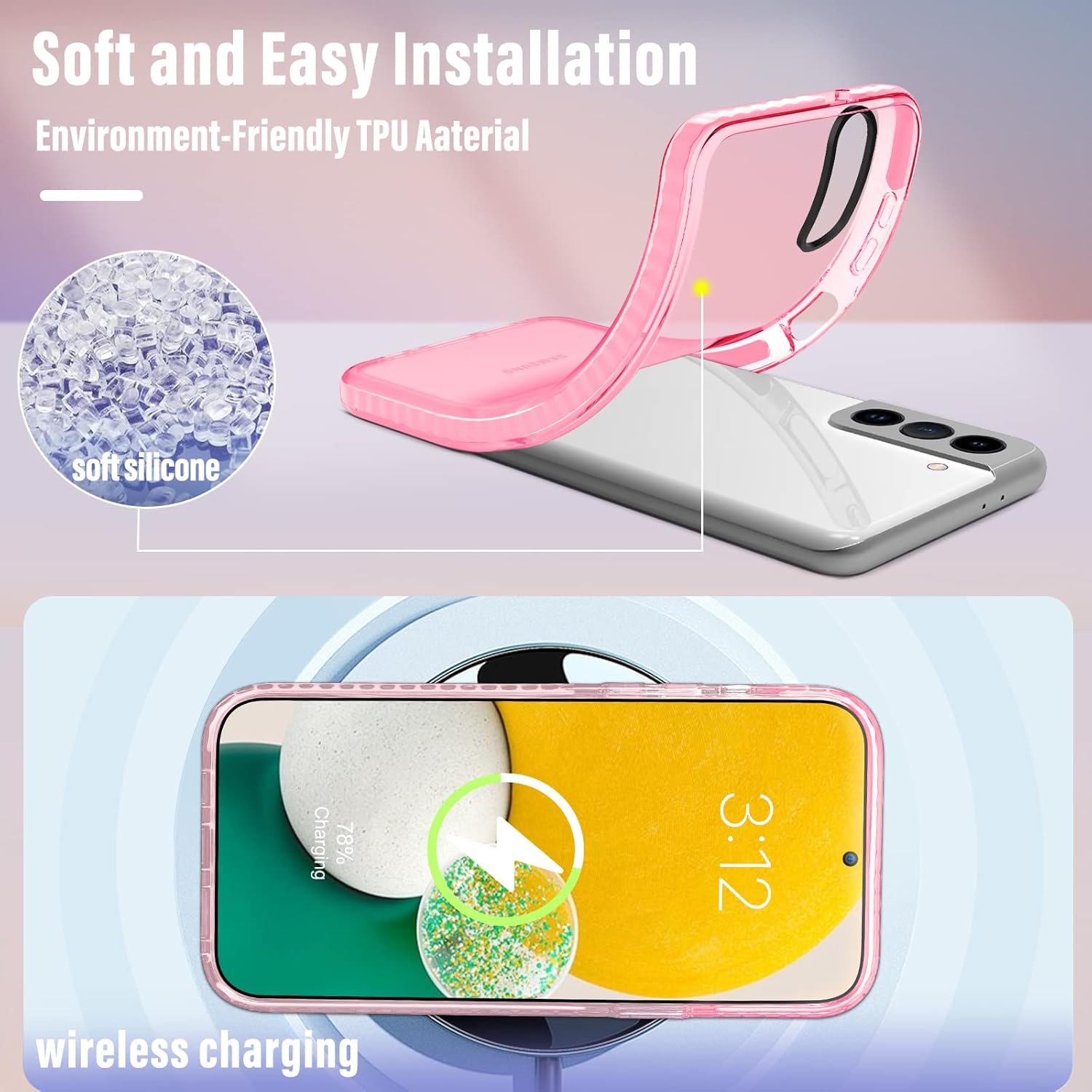 Toycamp Funda para Samsung Galaxy S21 Plus, lindo y divertido diseño de collage vintage para mujeres, niñas, niños y adolescentes para Galaxy S21