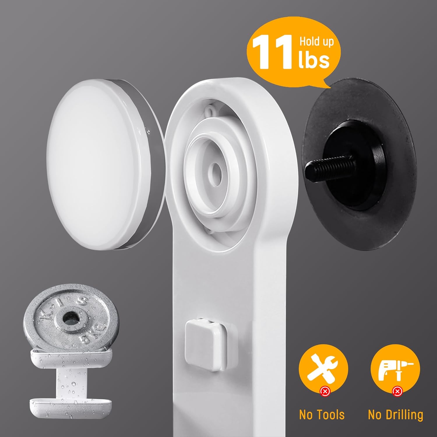 PEISAINOX Jabonera adhesiva para pared de ducha, jabonera adhesiva sin perforaciones para ducha, baño, bañera, cocina, montaje en pared, doble