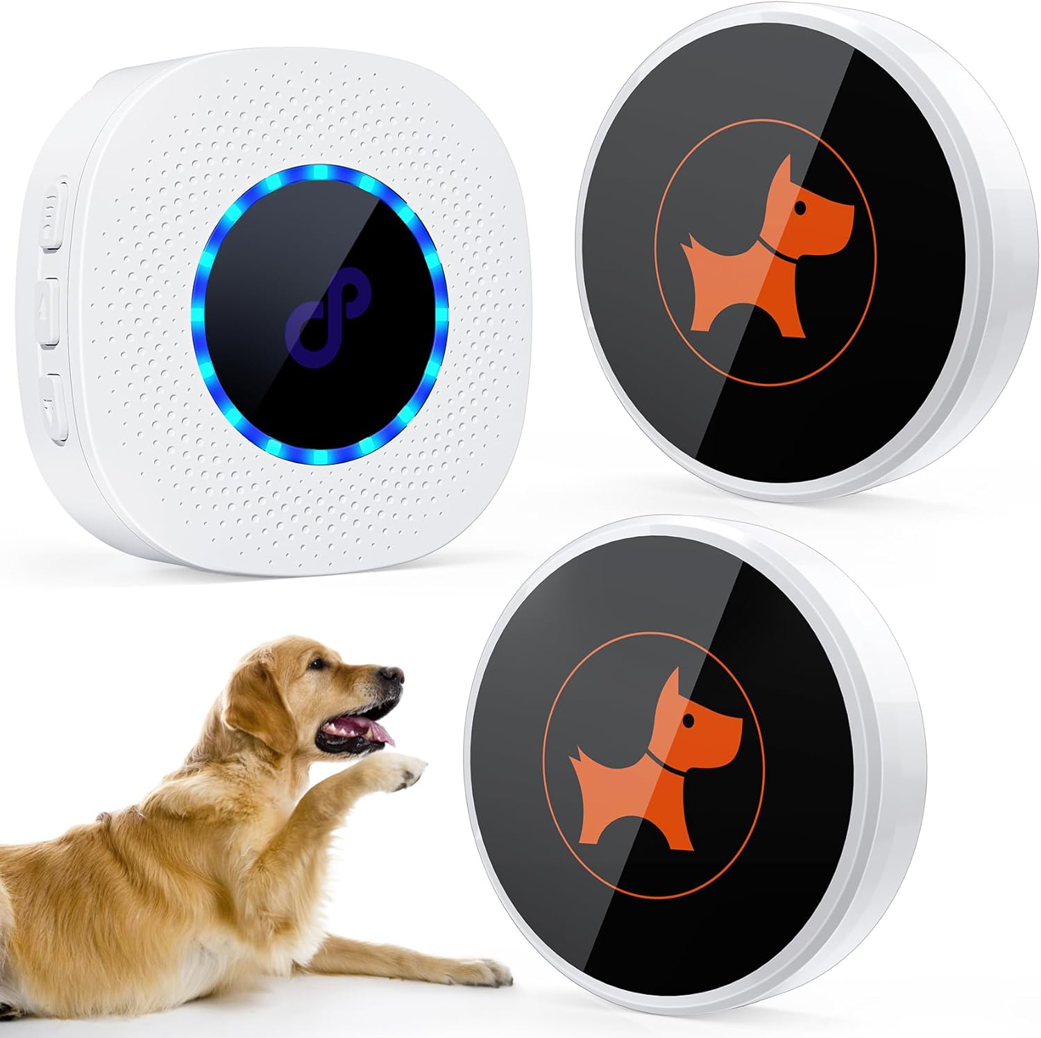 Campana de perro para entrenamiento de orinal, timbre de puerta inalámbrica para perros y cachorros, puerta corredera para salir al aire libre con