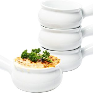 Vikko Juego de 4 cuencos de sopa con asas, 10 onzas, aptos para microondas, platos de sopa de cebolla francesa, aptos para horno, cuencos de sopa de Vikko Juego de 4 cuencos de sopa con asas, 10 onzas, aptos para microondas, platos de sopa de cebolla francesa, aptos para horno, cuencos de sopa de