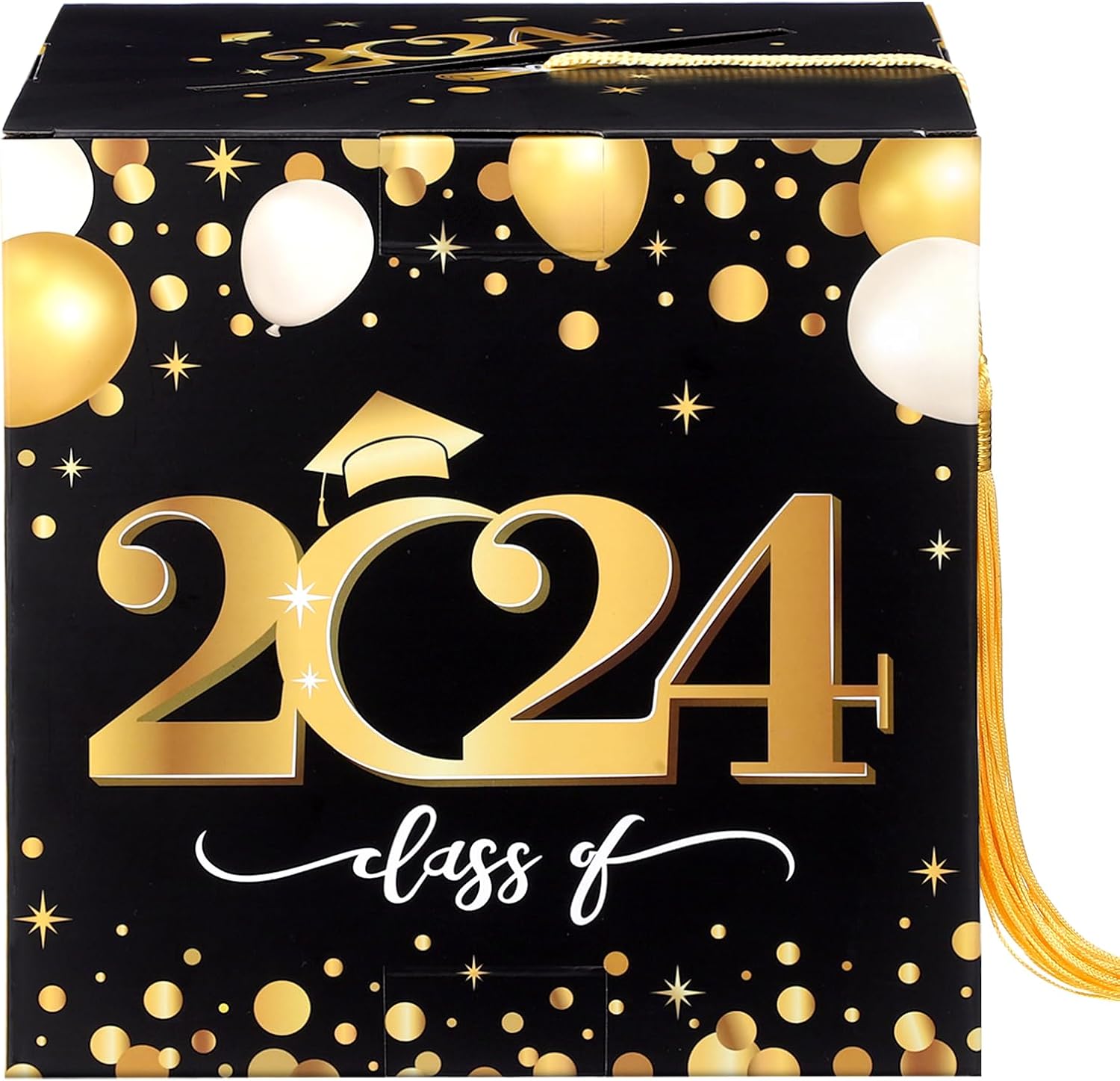 Unomor Caja de tarjetas de graduación 2024 Felicidades para fiesta de graduación, suministros para fiesta de graduación 2024, suministros para