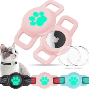 Soporte para Airtag para collar de gato para collar de gato, soporte protector para collar de perro Apple Airtag pequeño, paquete de 2 fundas Soporte para Airtag para collar de gato para collar de gato, soporte protector para collar de perro Apple Airtag pequeño, paquete de 2 fundas