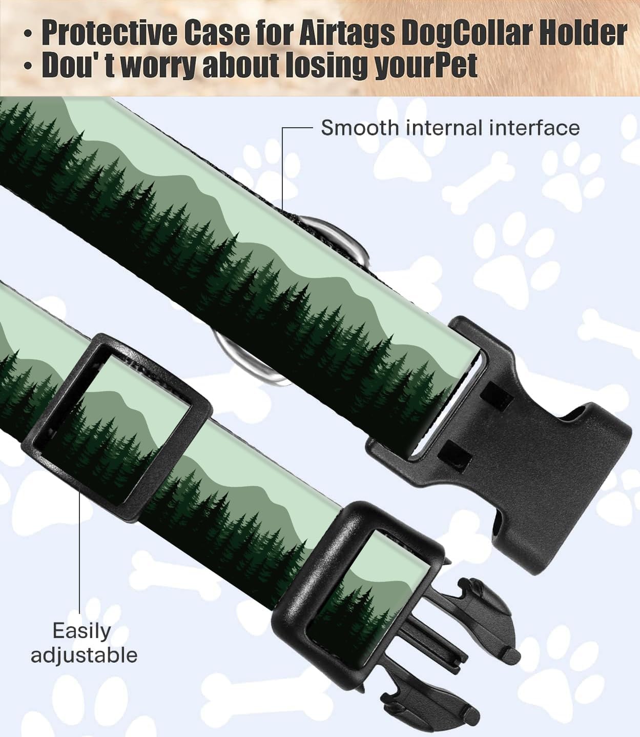 SXboxing Collar de perro, lindo collar de perro para perros pequeños, medianos y grandes, collares suaves personalizados ajustables para mascotas