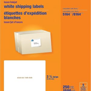 Staples Etiquetas de envío blancas 4 x 3 13 250 hojas 1500 etiquetas Staples Etiquetas de envío blancas 4 x 3 13 250 hojas 1500 etiquetas
