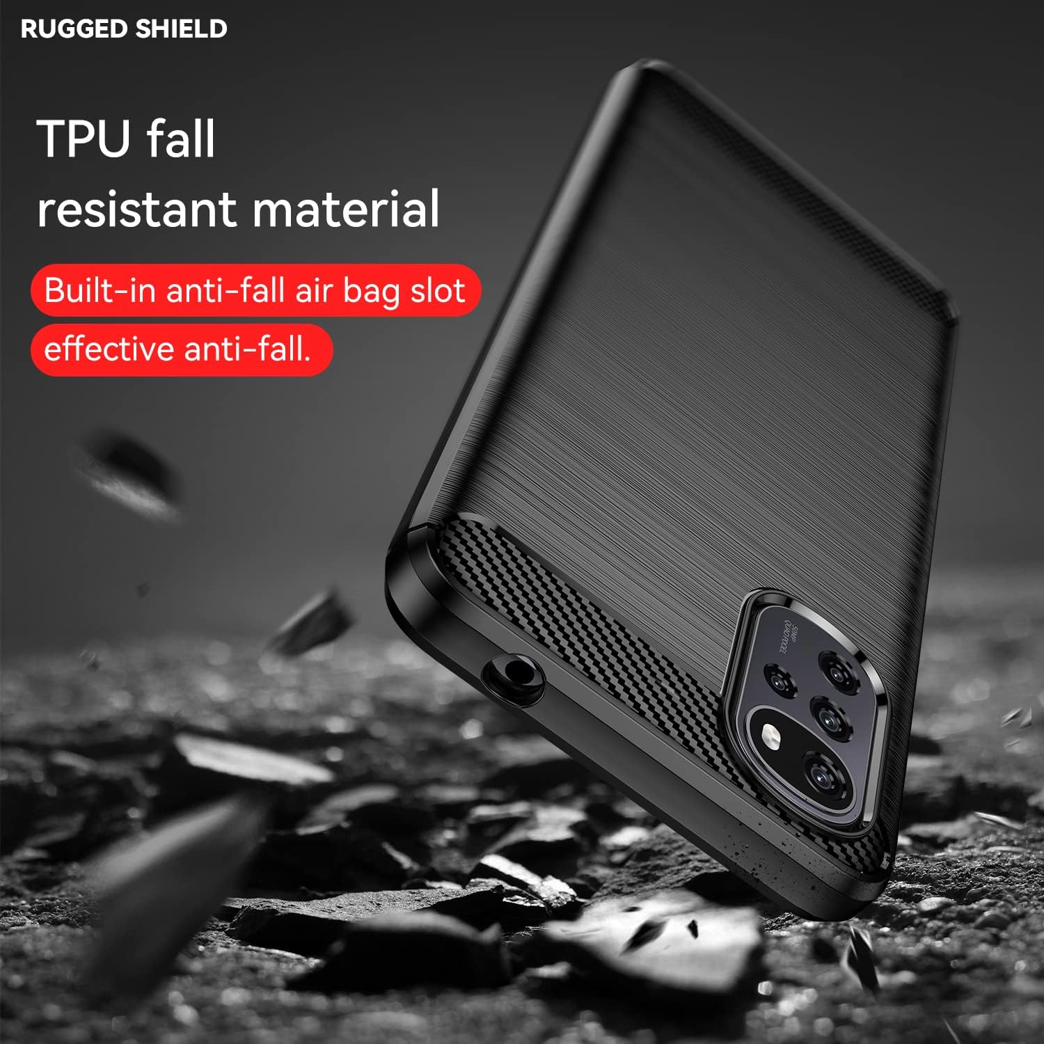 Asuwish Funda para Motorola Moto G22 con protector de pantalla de vidrio templado y accesorios para celda, funda delgada y suave de goma de silicona
