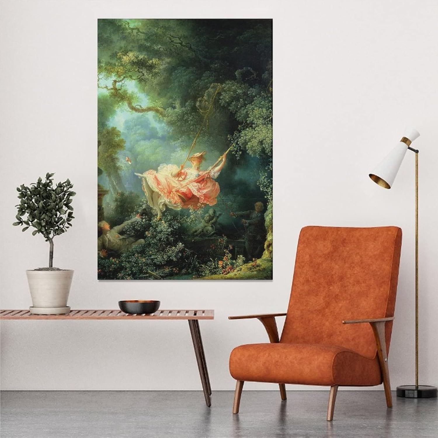 LEES TOSS Jean-Honoré Fragonard The Swing – Póster decorativo para pared de sala de estar, dormitorio, decoración estética, sin marco 12 x 18