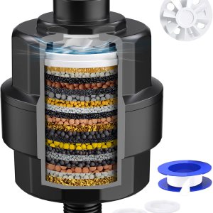 Filtro de ducha de alto rendimiento  Último filtro de cabezal de ducha universal multietapa para eliminar el cloro y los metales pesados, mejora la Filtro de ducha de alto rendimiento  Último filtro de cabezal de ducha universal multietapa para eliminar el cloro y los metales pesados, mejora la