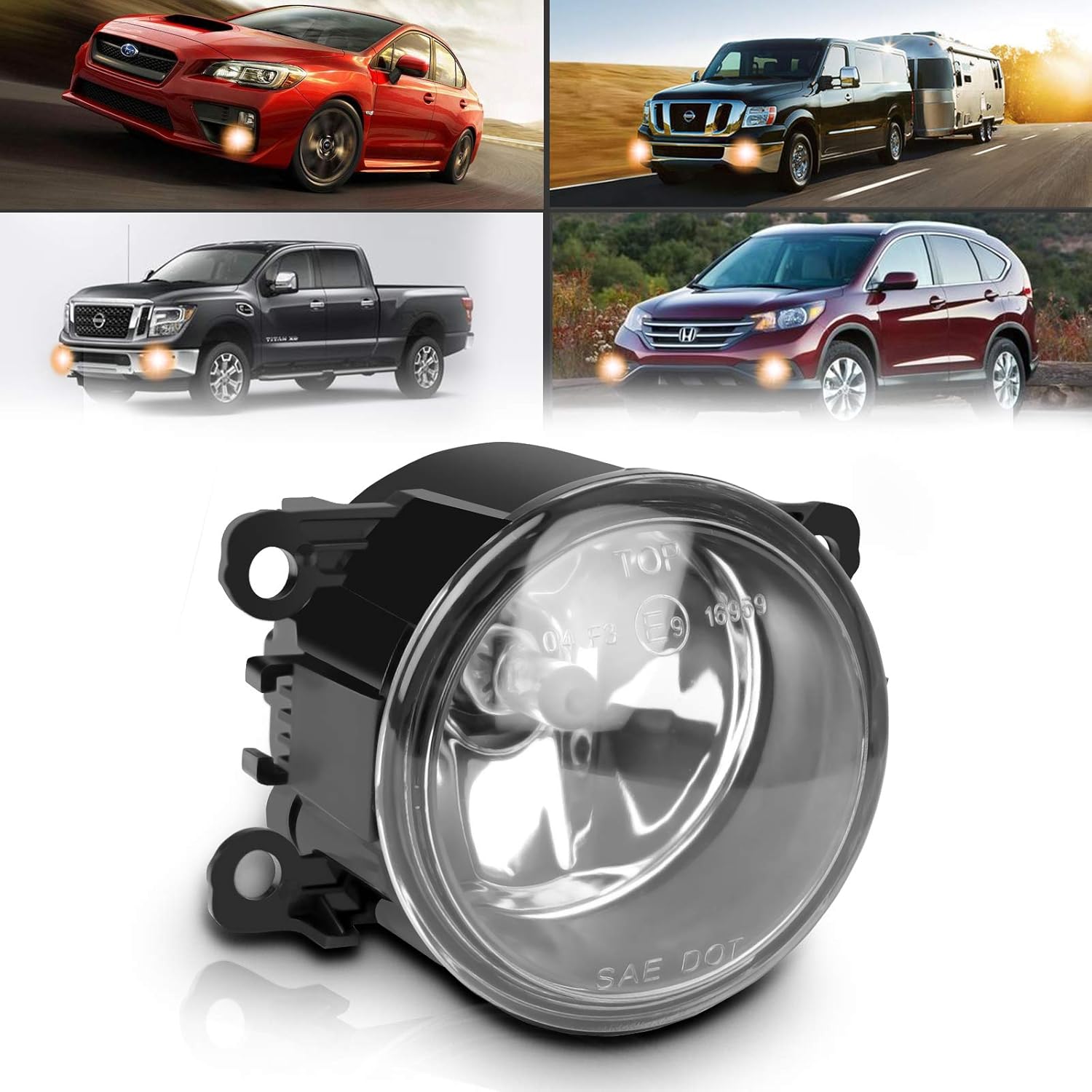 TangMiGe Lámparas antiniebla para Nissan Honda, Ford, Acura, Subaru, Suzuki, Lincoln, Jaguar, accesorios para conducción, luz antiniebla, repuesto