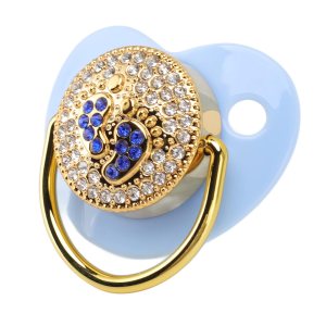 Chupete para bebé, chupete personalizado para recién nacido, chupete con patrón de pie, chupete de silicona para recién nacido, pezón infantil de 6 Chupete para bebé, chupete personalizado para recién nacido, chupete con patrón de pie, chupete de silicona para recién nacido, pezón infantil de 6