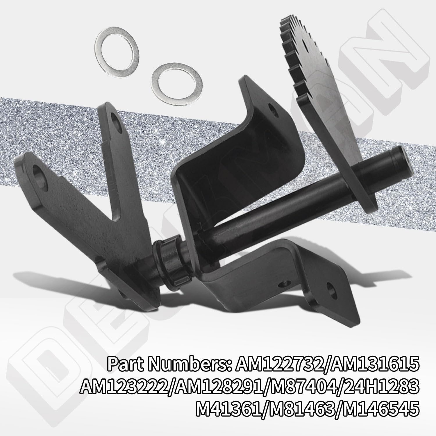 AM122732 Engranaje del sector de dirección y AM131615 Kit de eje de dirección para John-Deere 133 155 160 166 170 180 190 LTR, reconstrucción de