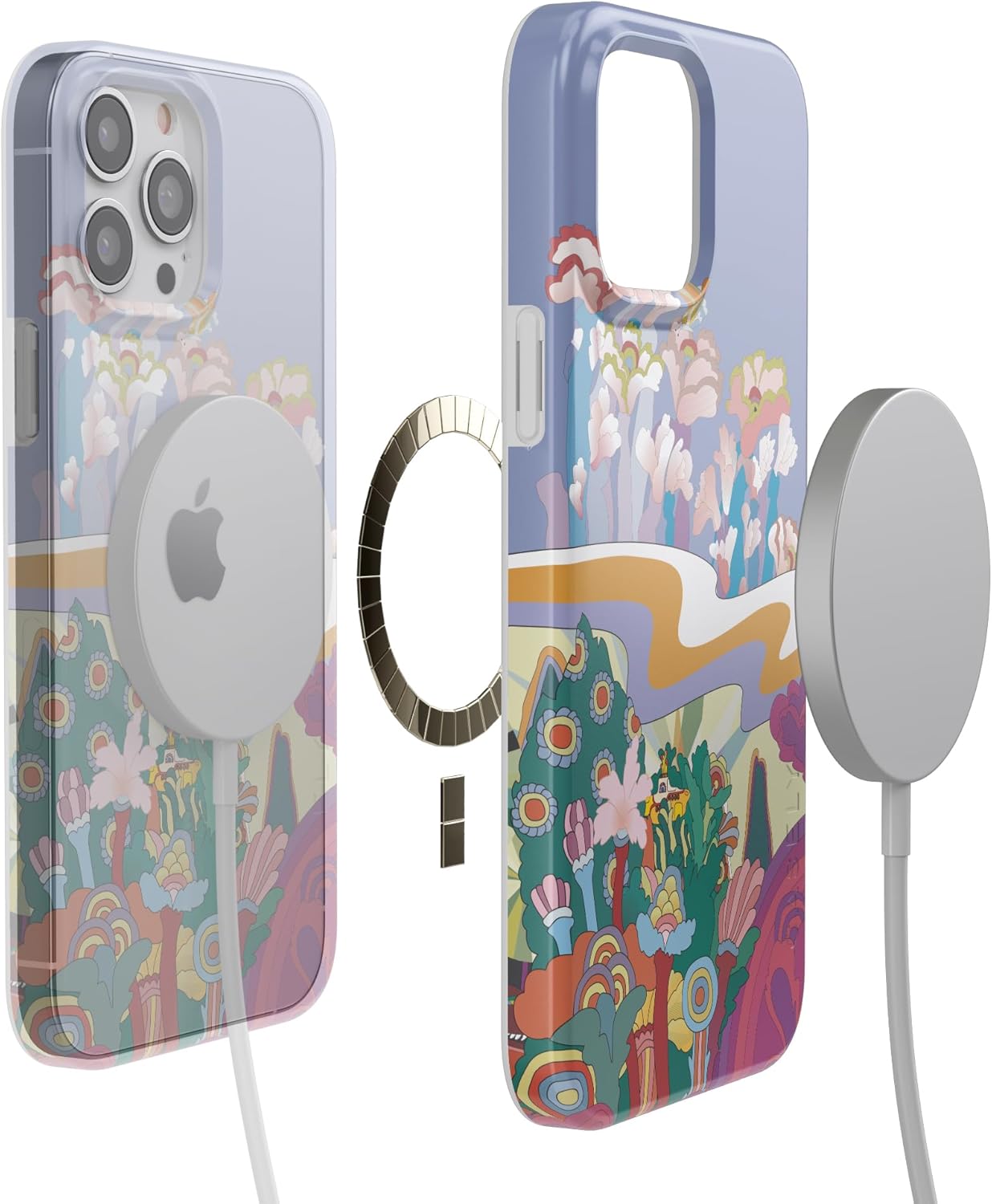 Casely Funda diseñada para iPhone 13 Pro  Beatles  Beneath The Waves  Yellow Submarine  Funda clásica compatible con MagSafe