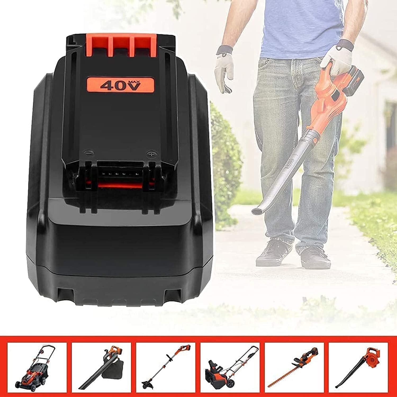 Batería de repuesto de 40 V 3.0 Ah para Black and Decker batería de litio LBX2040 LBXR36 LBXR2036 LST540 LCS1240 LBX1540 LST136W compatible con