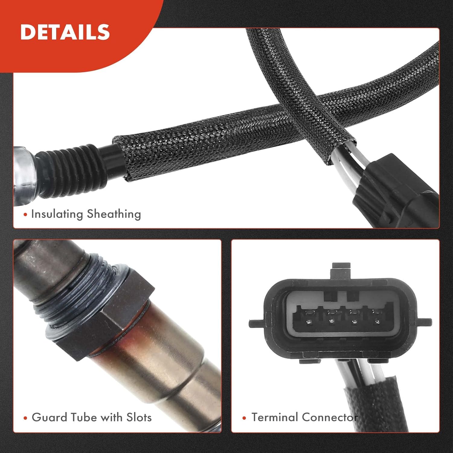 A-Premium Sensor de oxígeno O2 compatible con Renault Euro Clio 2007-2008, Sandero 2010-2011, Stepway 2010-2017, L4 1.6L, aguas arriba o aguas abajo